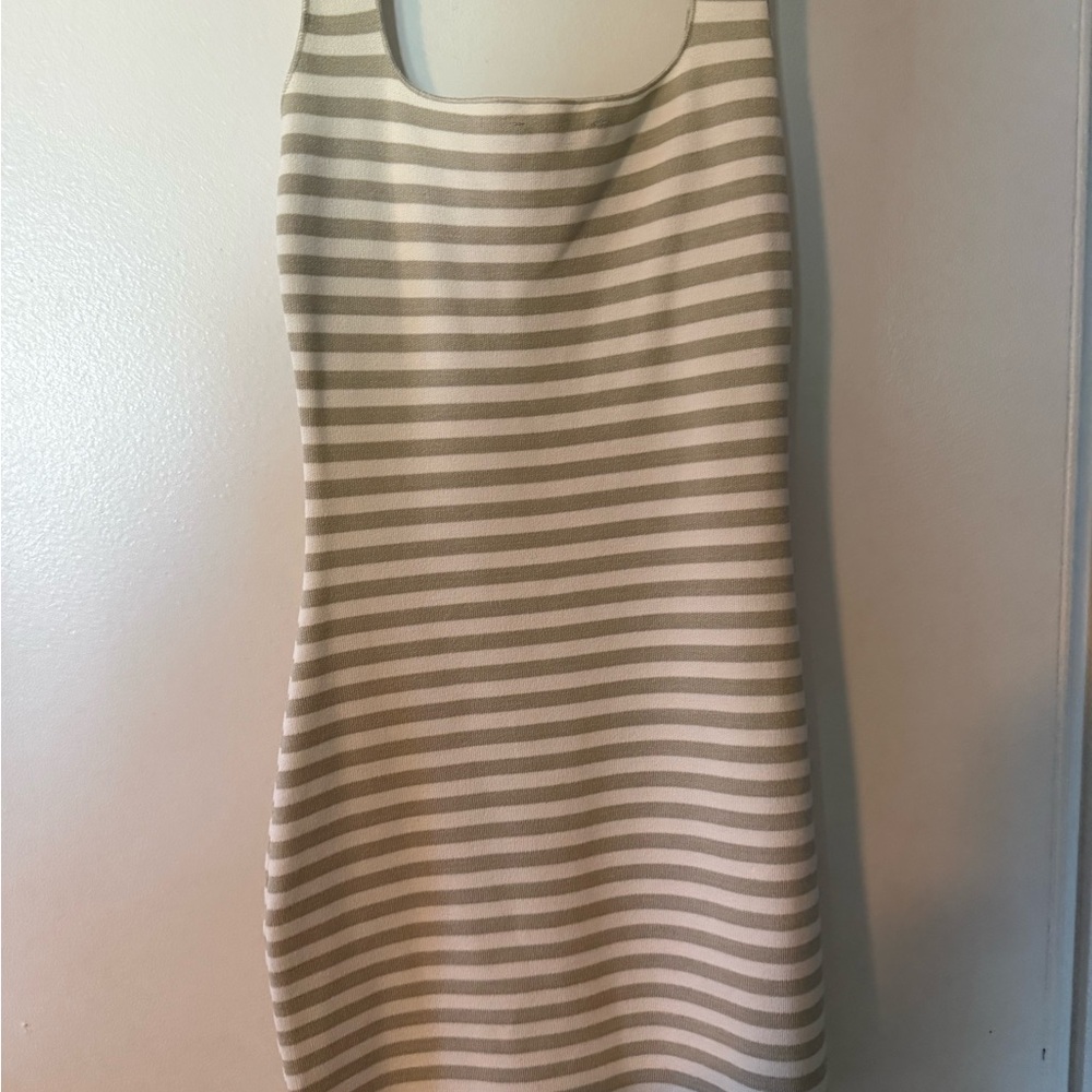 Zara Mint and Cream Striped Top